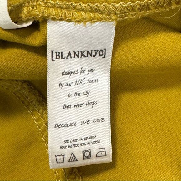 Blank NYC Mustard Yellow Chartreuse or Gold Velvet Skinny Pants Soft Size 28 - Picture 4 of 9